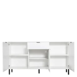 Komody| Komoda ryflowana biała WAVE