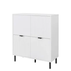 Komody| Komoda ryflowana z szafkami WAVE