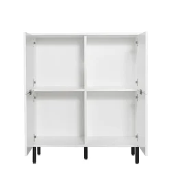 Komody| Komoda ryflowana z szafkami WAVE