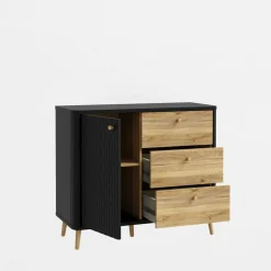 Komody|FORTE Komoda ryflowana z szufladami FIXSMILE