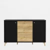 Komody|FORTE Komoda ryflowana z szufladami FIXSMILE 138 cm