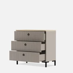 Esteti Komoda ryflowana z szufladami DOMINICA