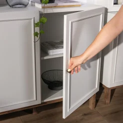 Komody|FORTE Komoda szara z szufladą PENKRIDGE 149.6 cm