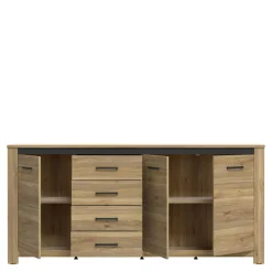 FORTE Komoda szeroka z 4 szufladami SAN CAYETANO