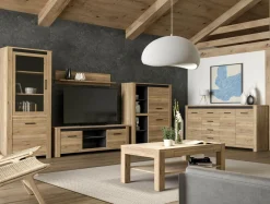 FORTE Komoda szeroka z 4 szufladami SAN CAYETANO