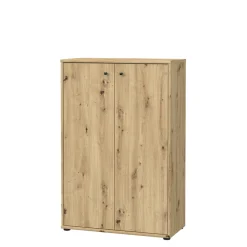FORTE Komoda TEMPRA 2 wysoka 2D dąb artisan