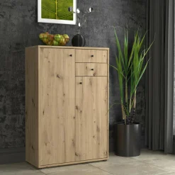 Komody|FORTE Komoda TEMPRA 2 wysoka 2D2S dąb artisan