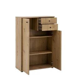 Komody|FORTE Komoda TEMPRA 2 wysoka 2D2S dąb artisan