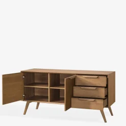 Komody|inny Komoda vintage z 3 szufladami LEO szer. 155,5 cm