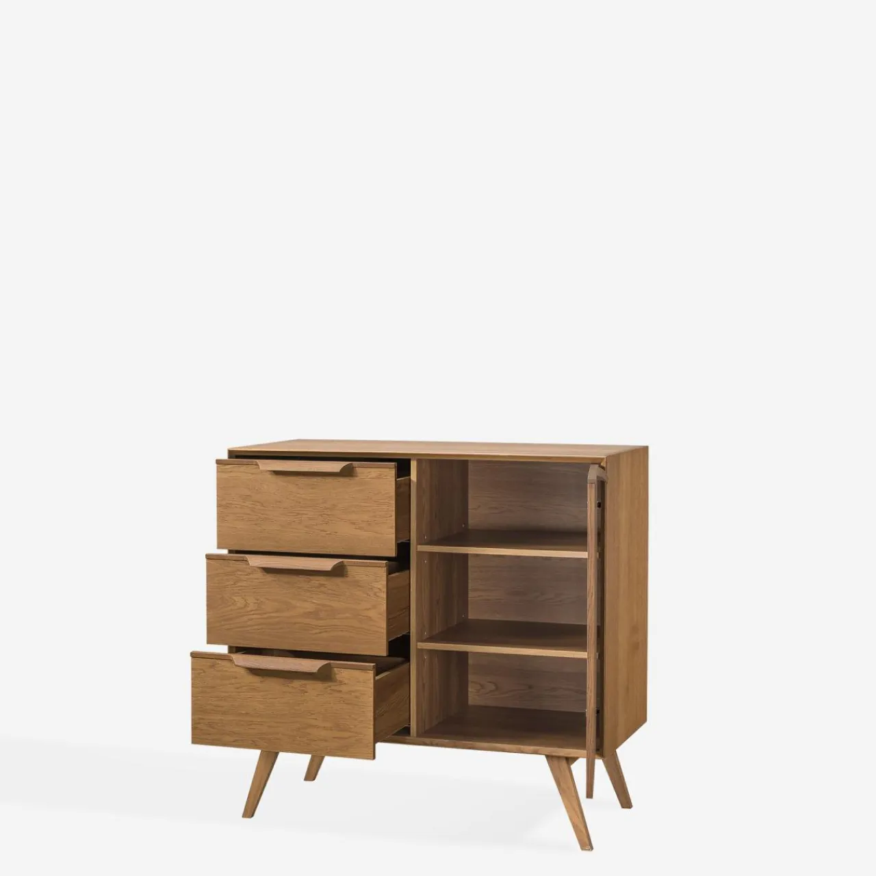 Komody|inny Komoda vintage z 3 szufladami LEO szer. 104,9 cm