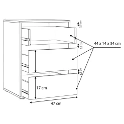 Akcesoria Do Szaf|FORTE Komoda wewnętrzna TWTK23-A06