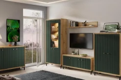 Komody| Komoda wysoka PARII butelkowa zieleń