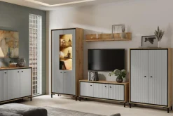 Komody| Komoda wysoka PARII szara