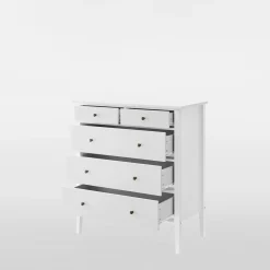 Dzieci inny Komoda z 5 szufladami biała TIXER