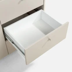 LENART Komoda z 3 szufladami na metalowych nóżkach TORINO kaszmir