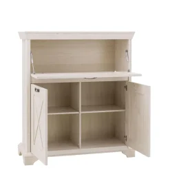 FORTE Komoda z barkiem styl prowansalski szeroka KASHMIR