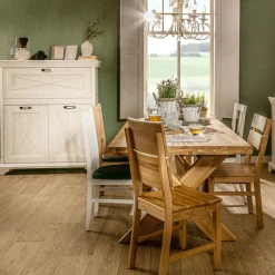 FORTE Komoda z barkiem styl prowansalski szeroka KASHMIR