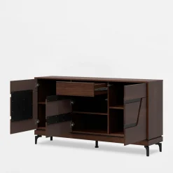 Komody|Furni Home Komoda z czarnym dekorem VERO 163.5 cm