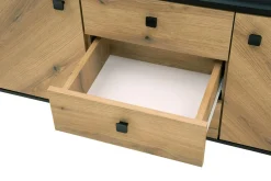 Komody|DiTrendi Komoda z czarnym dekorem FRAME 148,5 cm