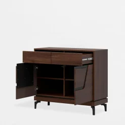 Furni Home Komoda z czarnym dekorem VERO 98 cm