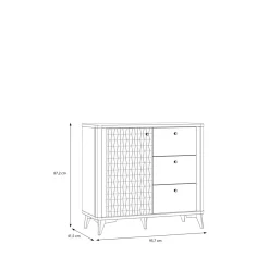 Komody|FORTE Komoda z oświetleniem FORREST HILLS 95,7 cm
