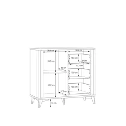 Komody|FORTE Komoda z oświetleniem FORREST HILLS 95,7 cm