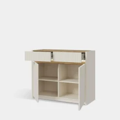 FORTE Komoda z oświetleniem OAK SQUERE 105,3 cm