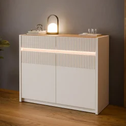 FORTE Komoda z oświetleniem OAK SQUERE 105,3 cm