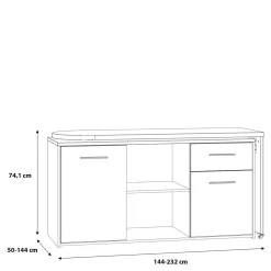 Komody|FORTE Komoda z rozkładanym blatem ALIKLIA