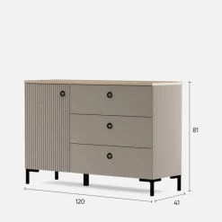 Komody|Esteti Komoda z szafką i szufladami DOMINICA