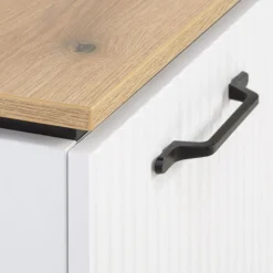 inny Komoda z szufladą biała z ryflowaniem VELUTTO