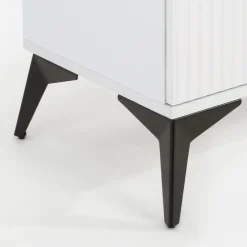 inny Komoda z szufladą biała z ryflowaniem VELUTTO