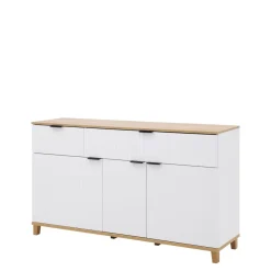 Komody| Komoda z szufladami i ryflowanym frontem PLISSEE 144,8 cm