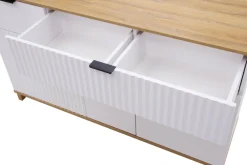 Komody| Komoda z szufladami i ryflowanym frontem PLISSEE 144,8 cm