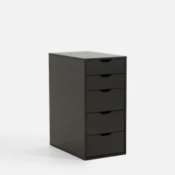 Komody|inny Komoda z szufladami wysoka czarna LYRICE