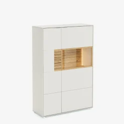 Komody|inny Komoda z witryną i oświetleniem PINARO lewa