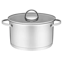 Prima Cucina Komplet 4 garnków z pokrywkami chrom MILANO