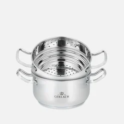 GERLACH Komplet 4 garnków ze stali nierdzewnej SIMPLE 9 el.