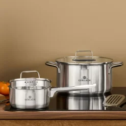 Garnki, Patelnie I Pokrywki|GERLACH Komplet 3 garnków ze stali nierdzewnej AMBIENTE