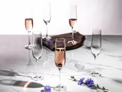 Kieliszki| Komplet 6 kieliszków do szampana WATERFALL 190 ml