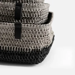 inny Komplet 3 koszy do przechowywania szaro-czarny