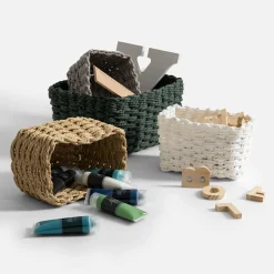 Pudełka I Pojemniki Do Przechowywania|Koszyki Dekoracyjne|inny Komplet 3 koszy do przechowywania, zielony