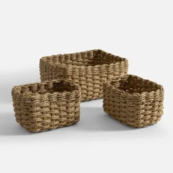 inny Komplet 3 koszy plecionych do przechowywania