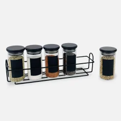 Młynki I Przyprawniki|inny Komplet 5 pojemników do przypraw na stojaku 160 ml