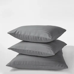 inny Komplet 2 poszewek adamaszek ciemnoszare PURE 70x80 cm