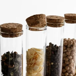 inny Komplet 6 przyprawników na bambusowym stojaku 110 ml