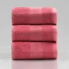 Komplet 3 ręczników bawełnianych różowych 30x30 cm