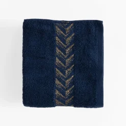 Ręczniki|Ręczniki|Eurofirany Komplet 2 ręczników biały/granatowy GLOW