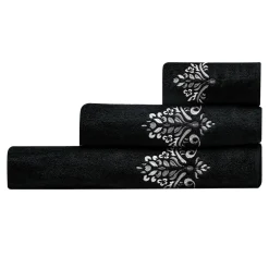 Komplet 3 ręczników czarny SUŁTAN