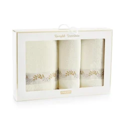 Ręczniki|Ręczniki| Komplet 3 ręczników ecru BOTANIC